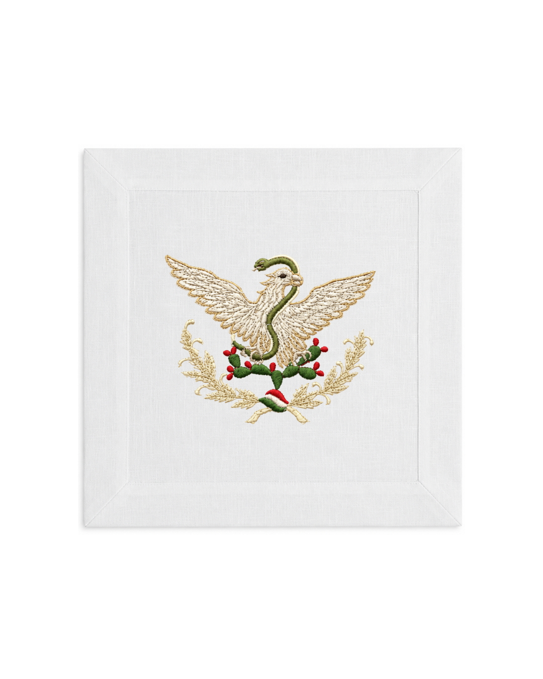 Bordado de Águila Imperial Mexicana l Dorada y verde