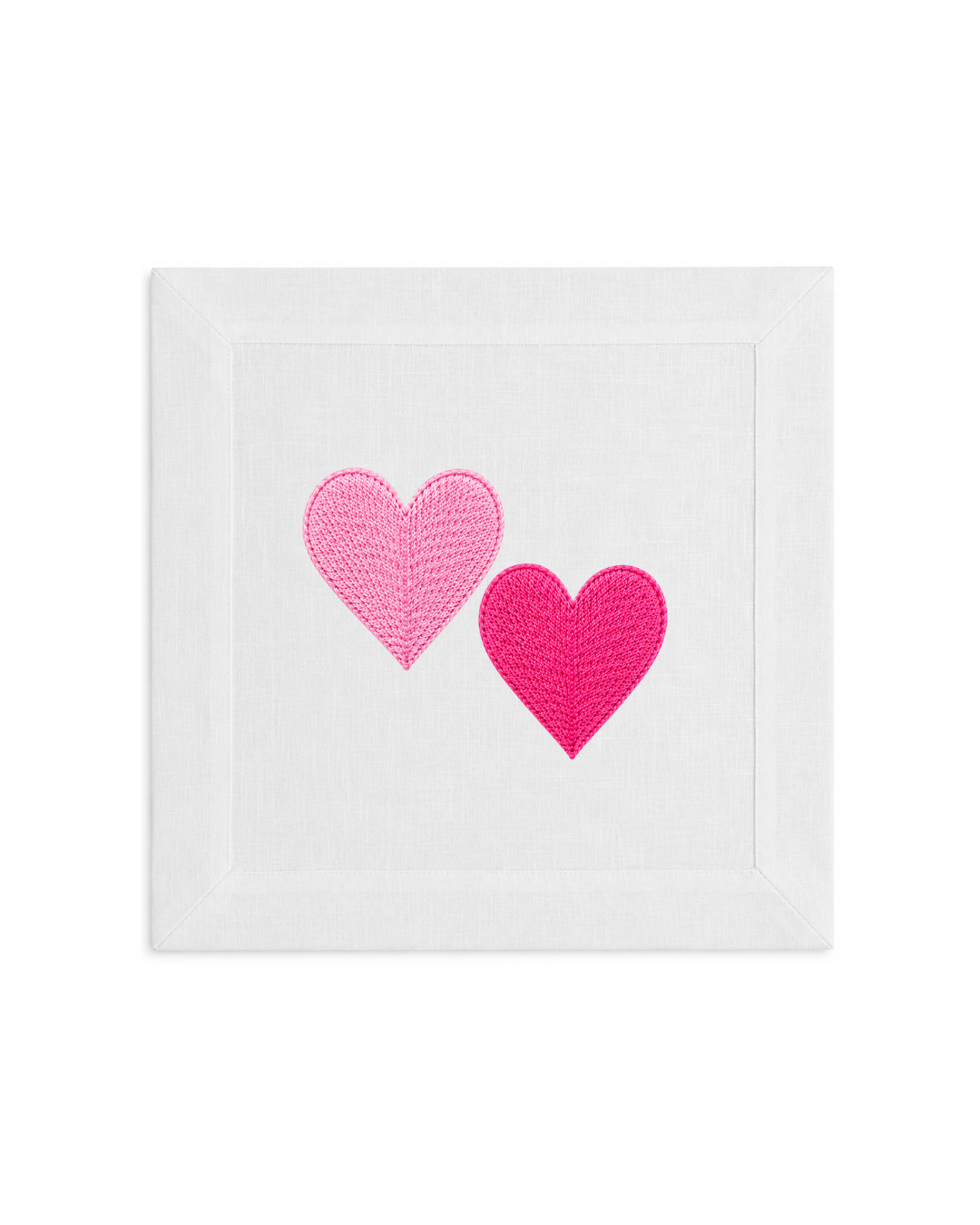 Bordado de Corazones l Rosa Mexicano