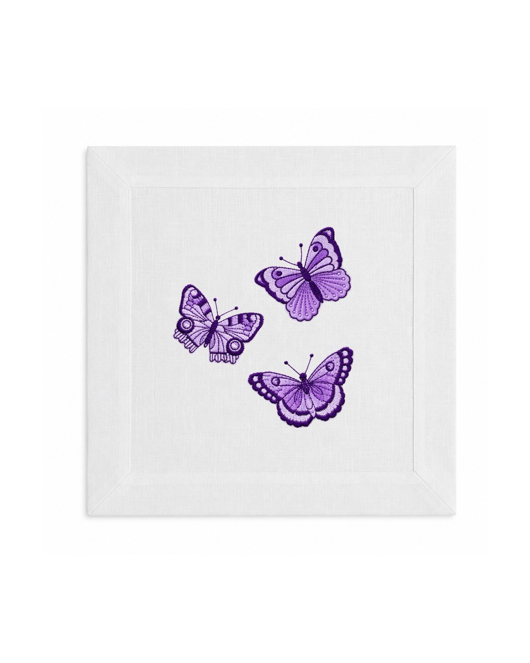 Bordado de Mariposas Moradas