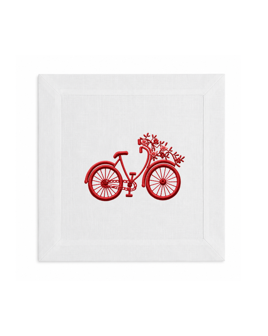 Bicycle Embroidery l Red