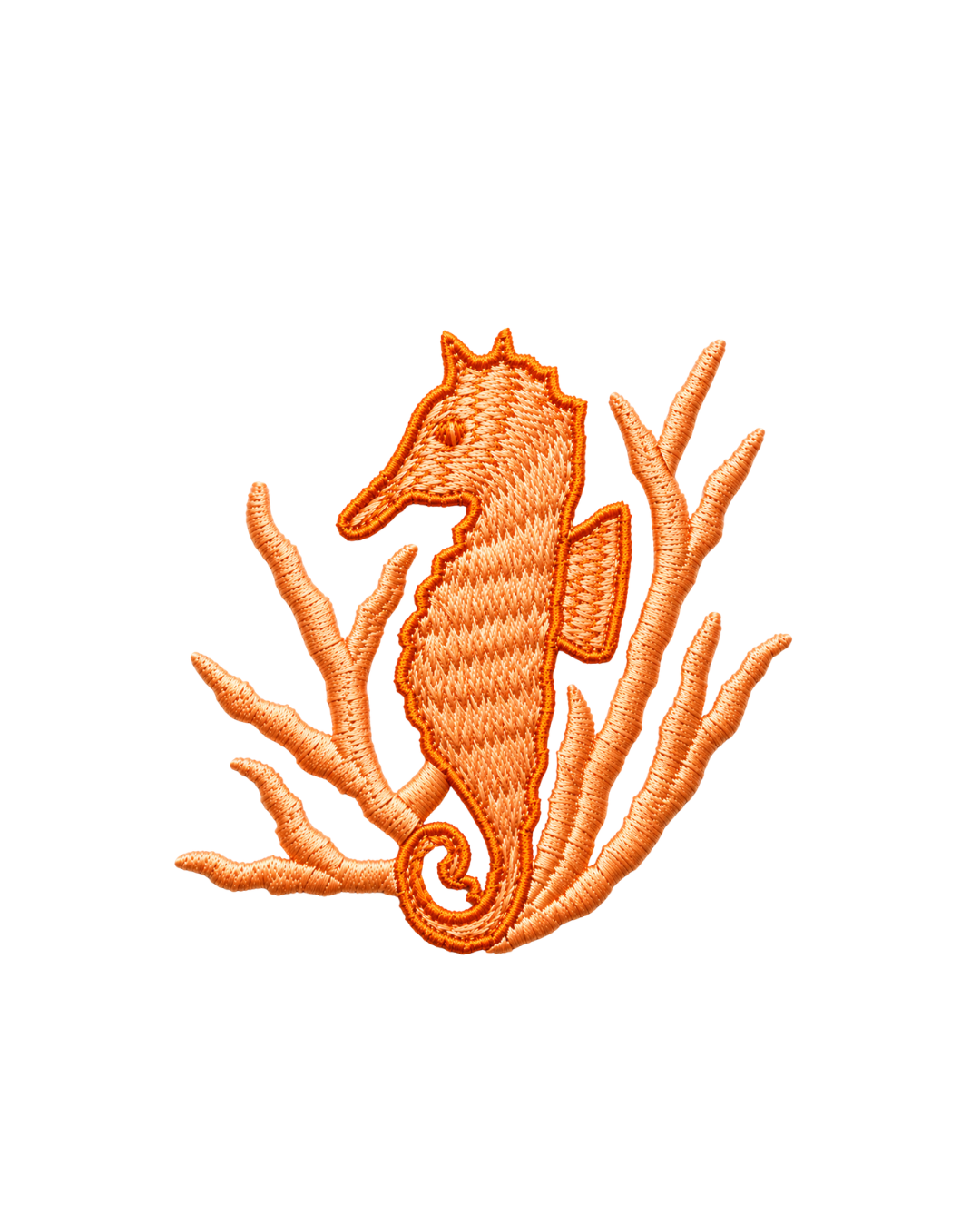 Bordado de Caballito de Mar l Naranja