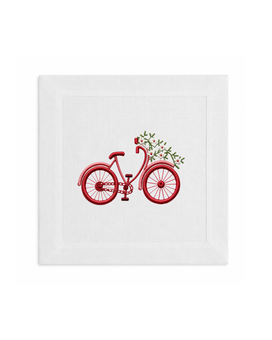 Bicycle Embroidery l Red