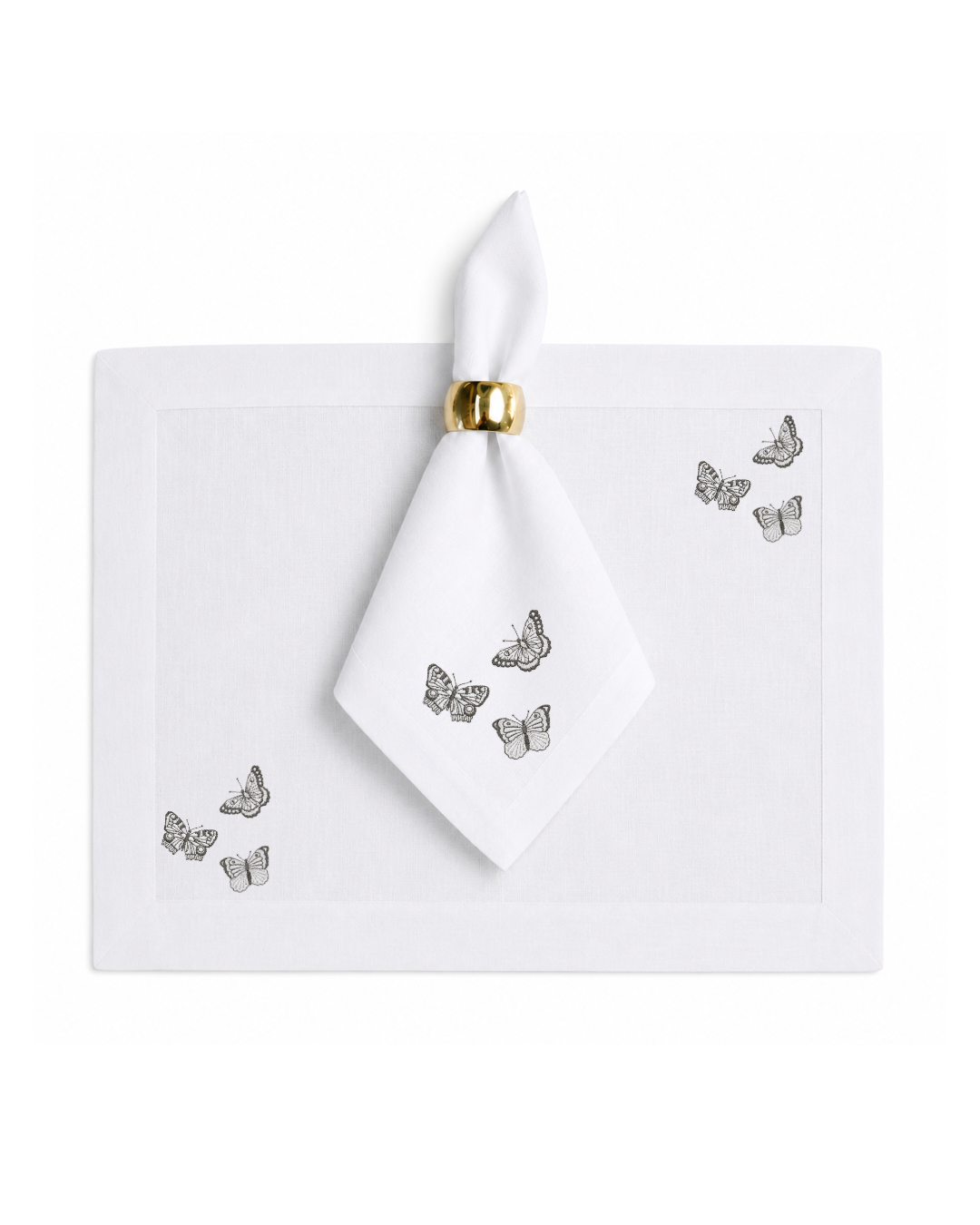 Bordado de Mariposas Negras