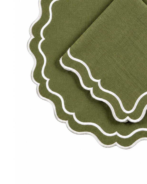 Set of 4 Placemats with Napkin Waterproof | Light Blue