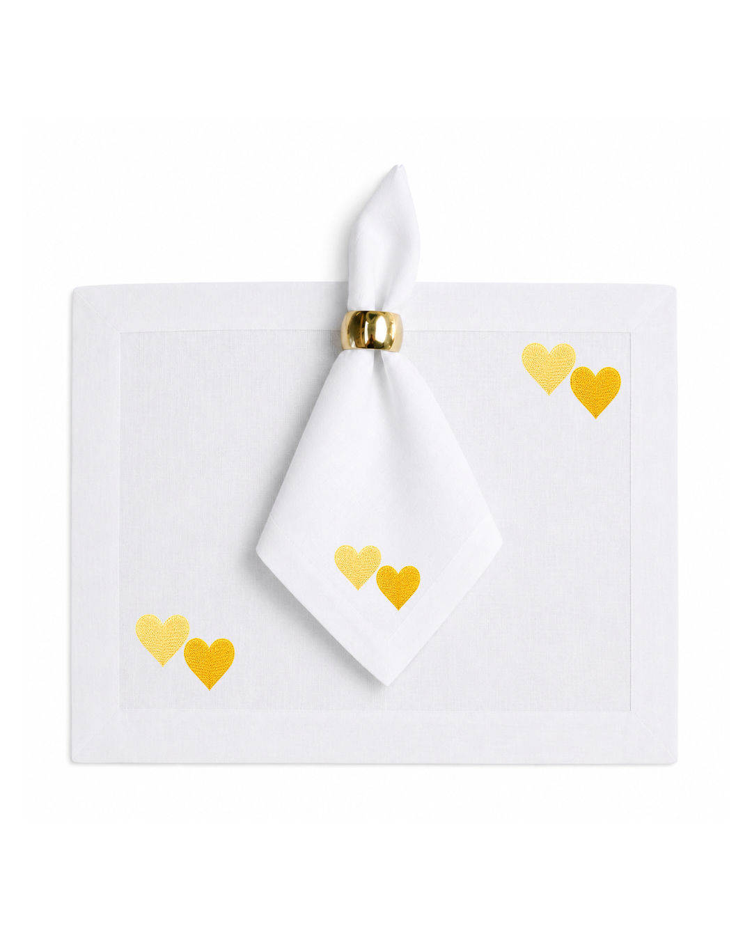 Bordado de Corazones l Amarillo