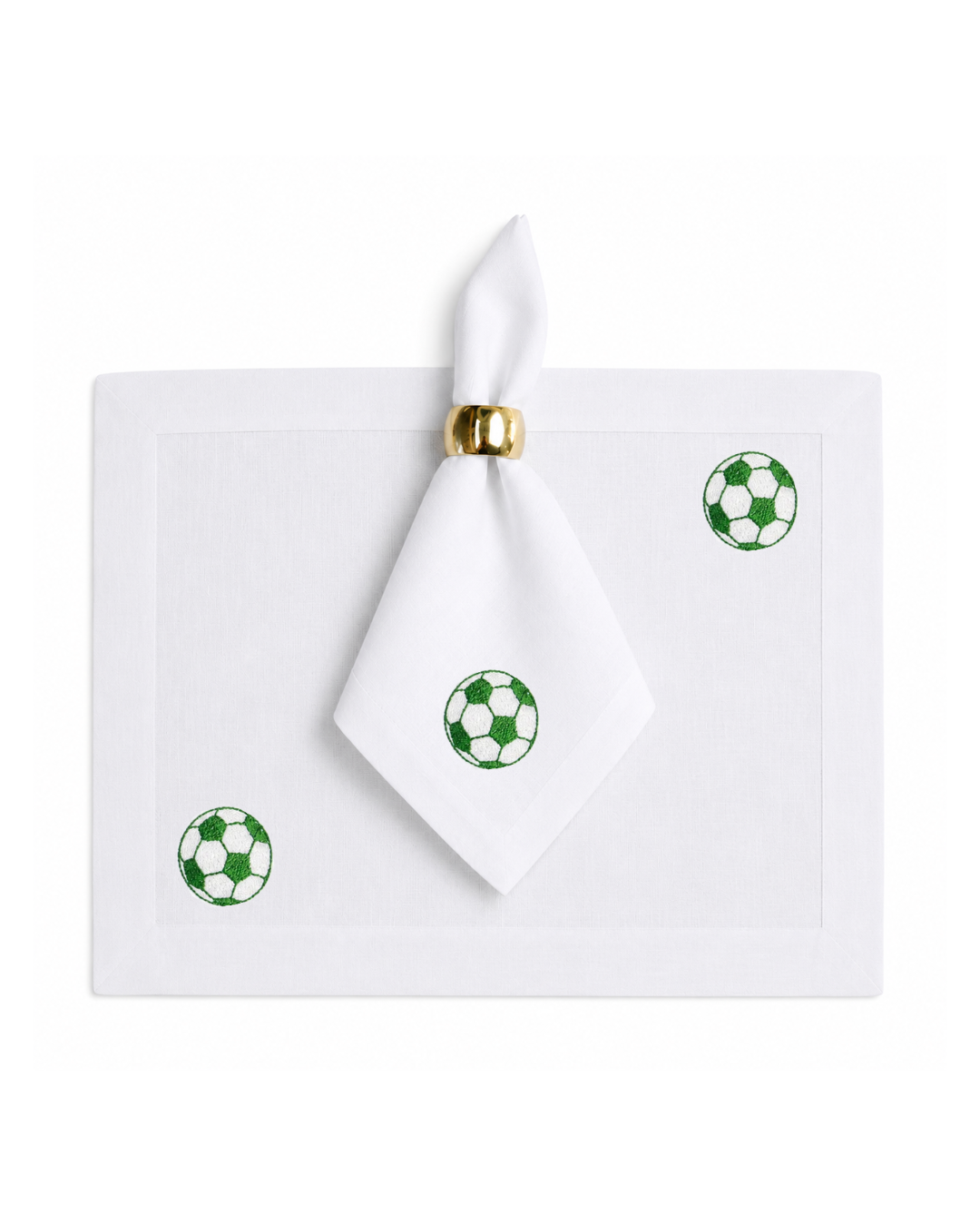 Bordado de Pelota de Fútbol Verde
