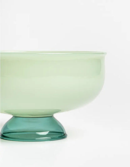 Juego de 4 Bowls para helado de cristal l Verde