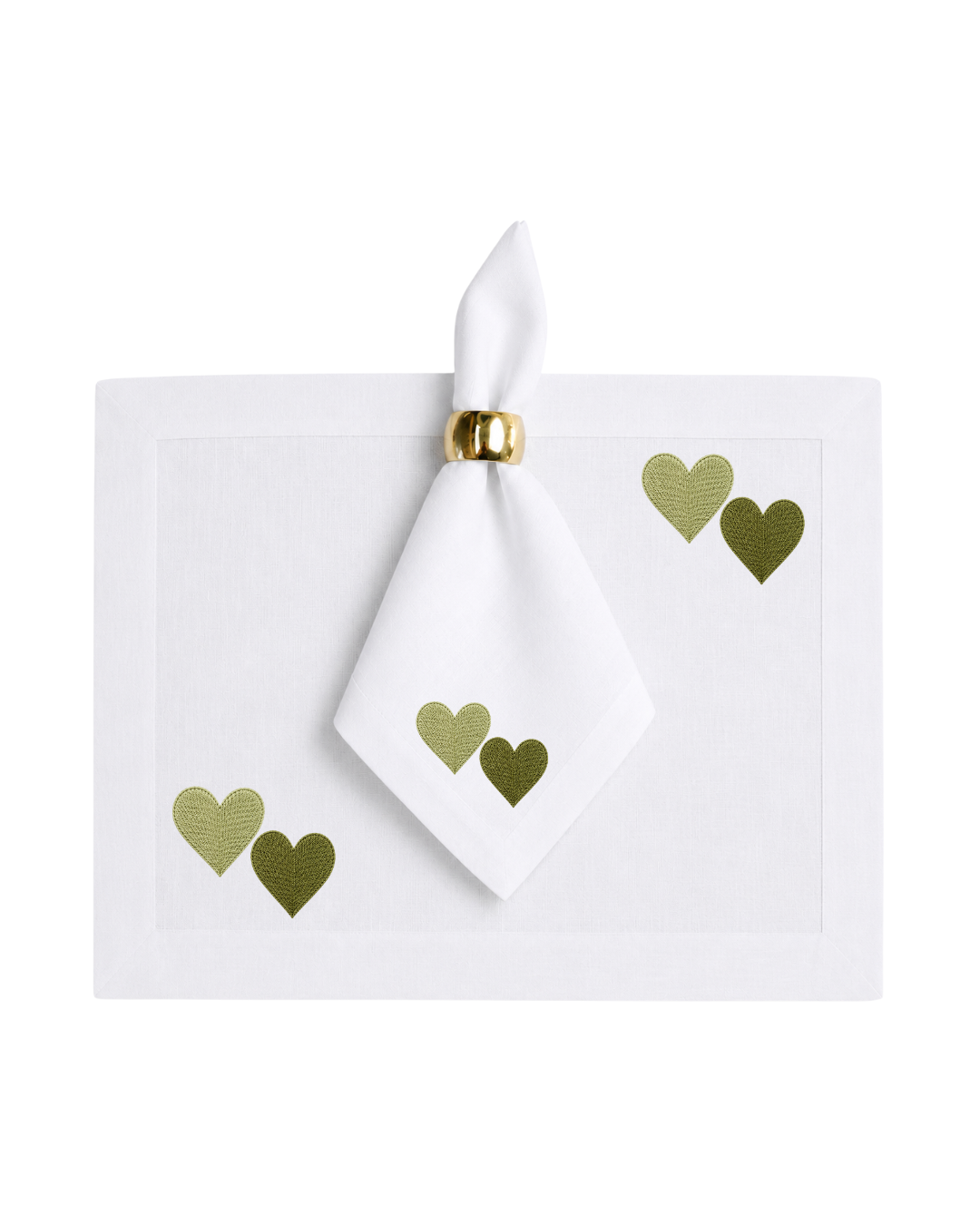 Bordado de Corazones l Verde