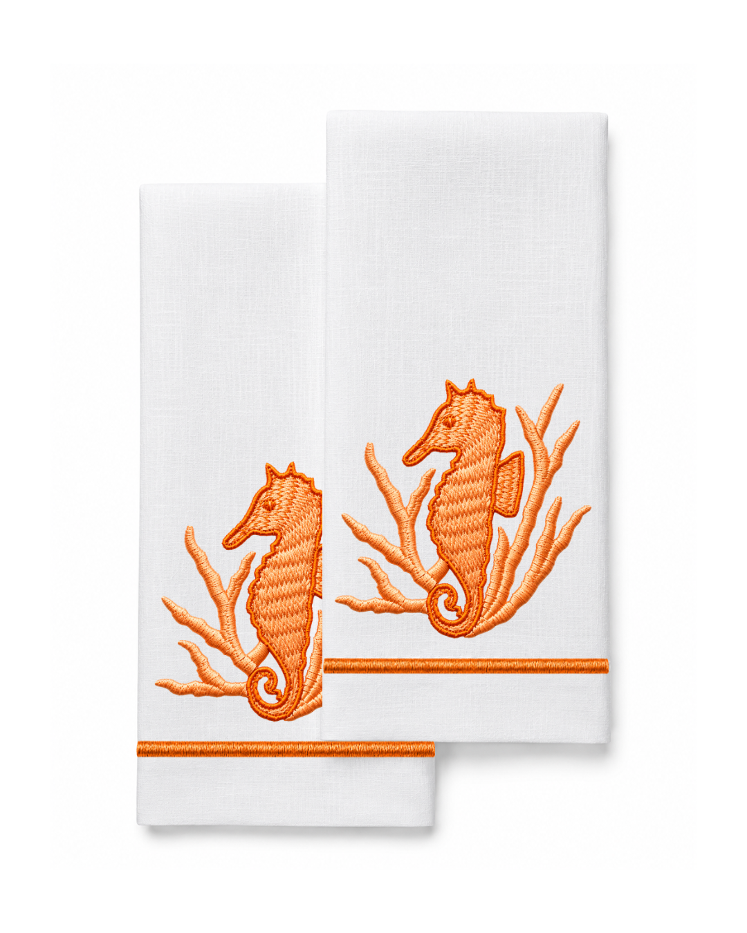 Bordado de Caballito de Mar l Naranja