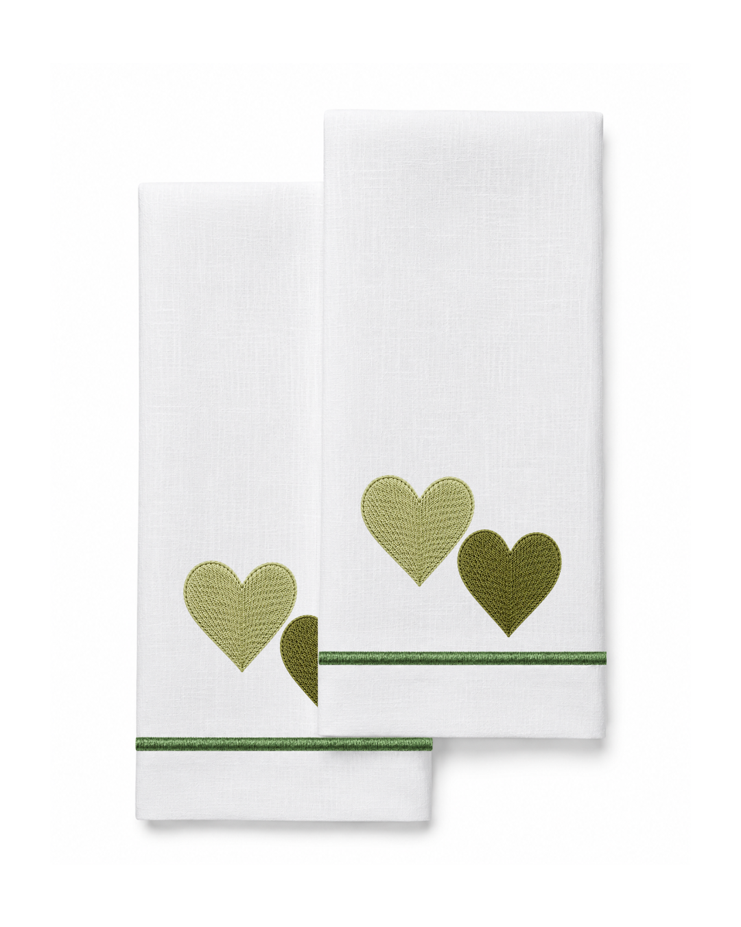 Bordado de Corazones l Verde