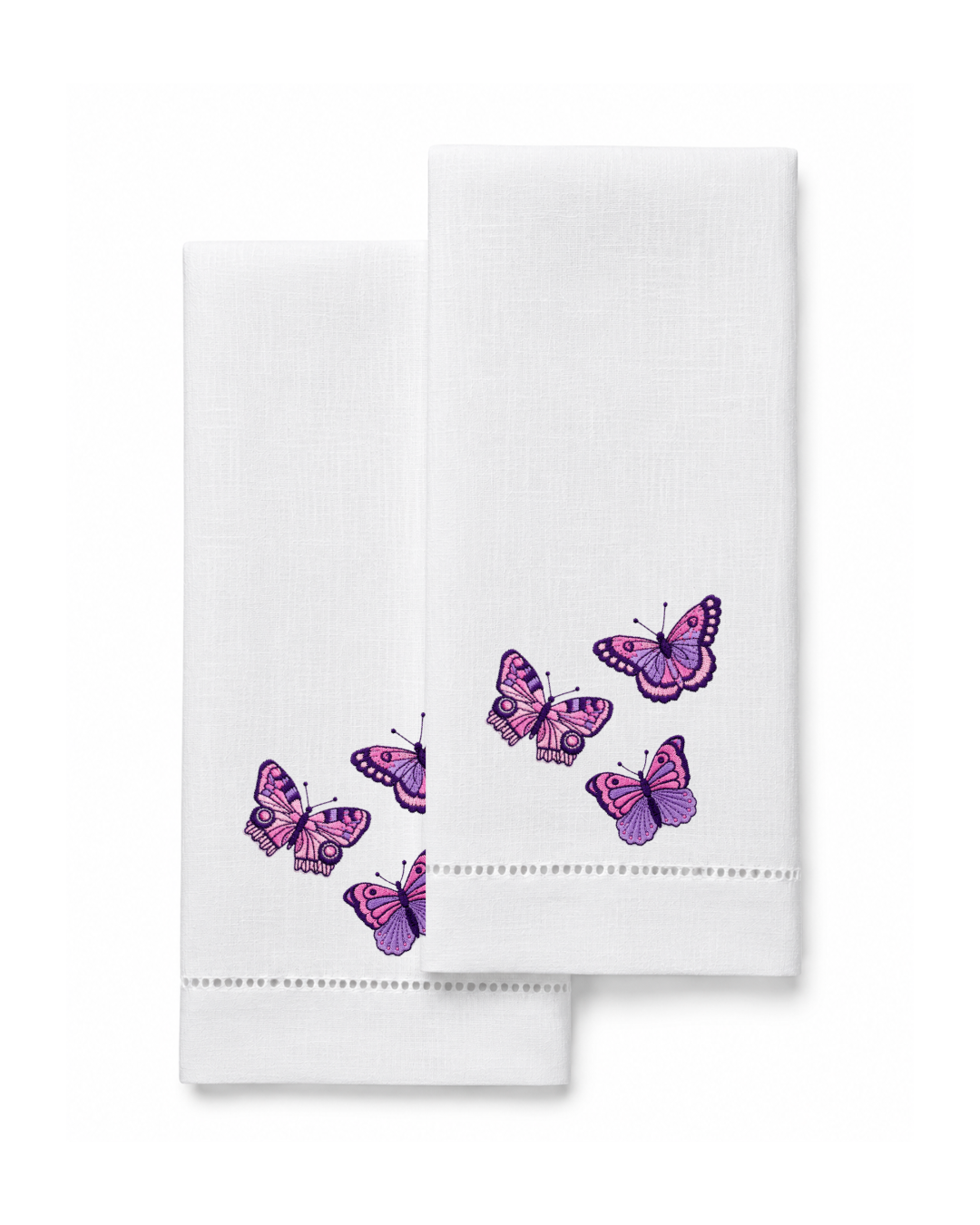 Bordado de Mariposas Rosa con morado