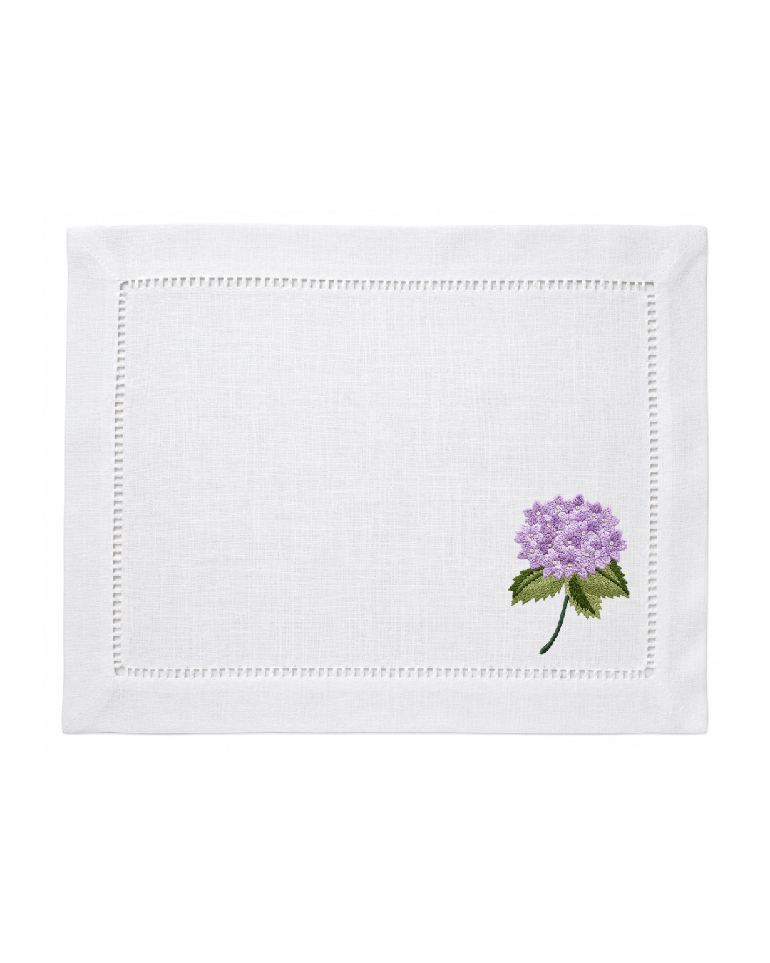 Bordado de Hortensia Lila