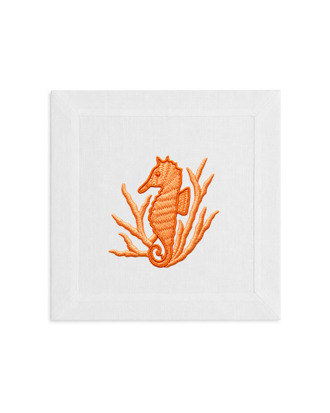 Bordado de Caballito de Mar l Naranja