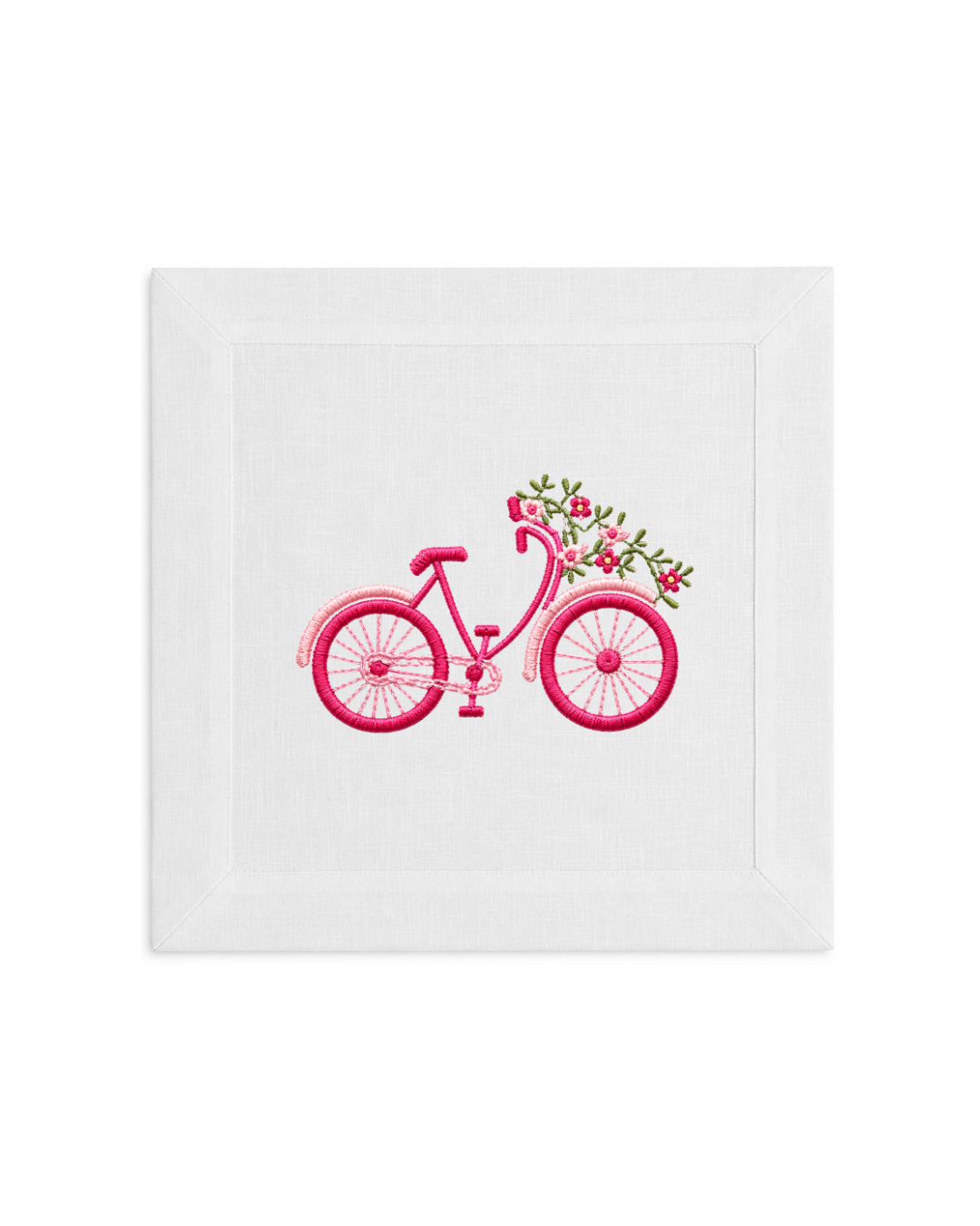 Bicycle Embroidery - Pink