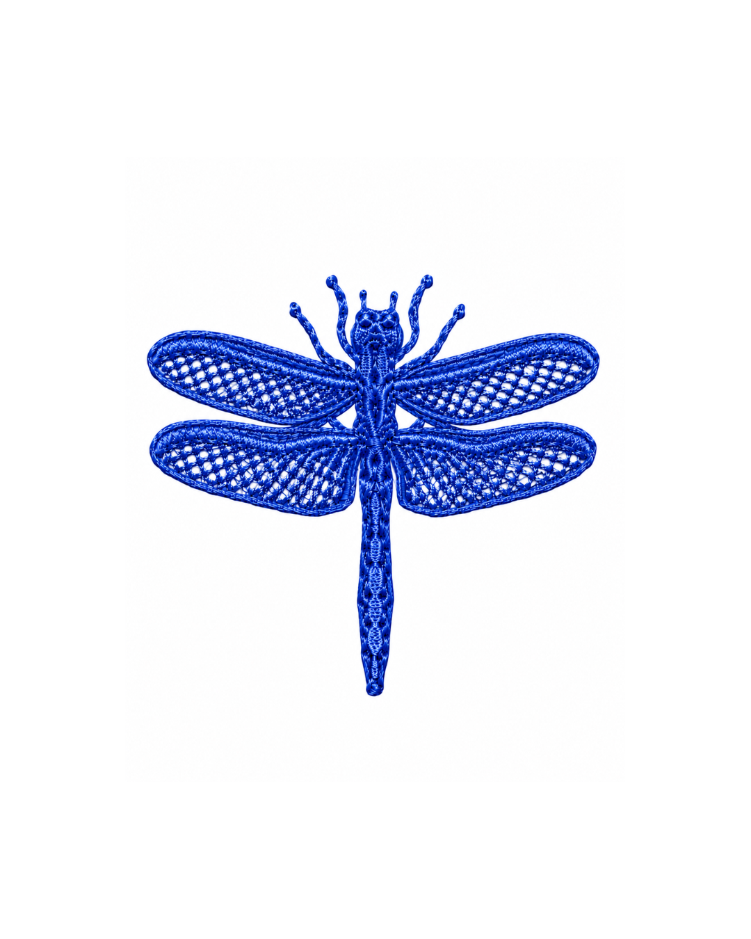 Bordado de Libélulas Azul
