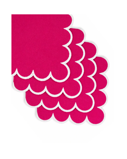 Juego de 4 Servilletas de lino | Color Rosa Mexicano