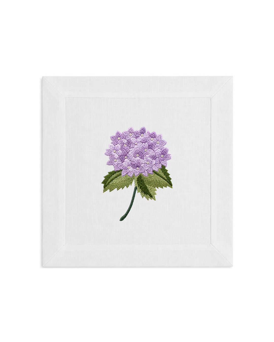 Bordado de Hortensia Lila