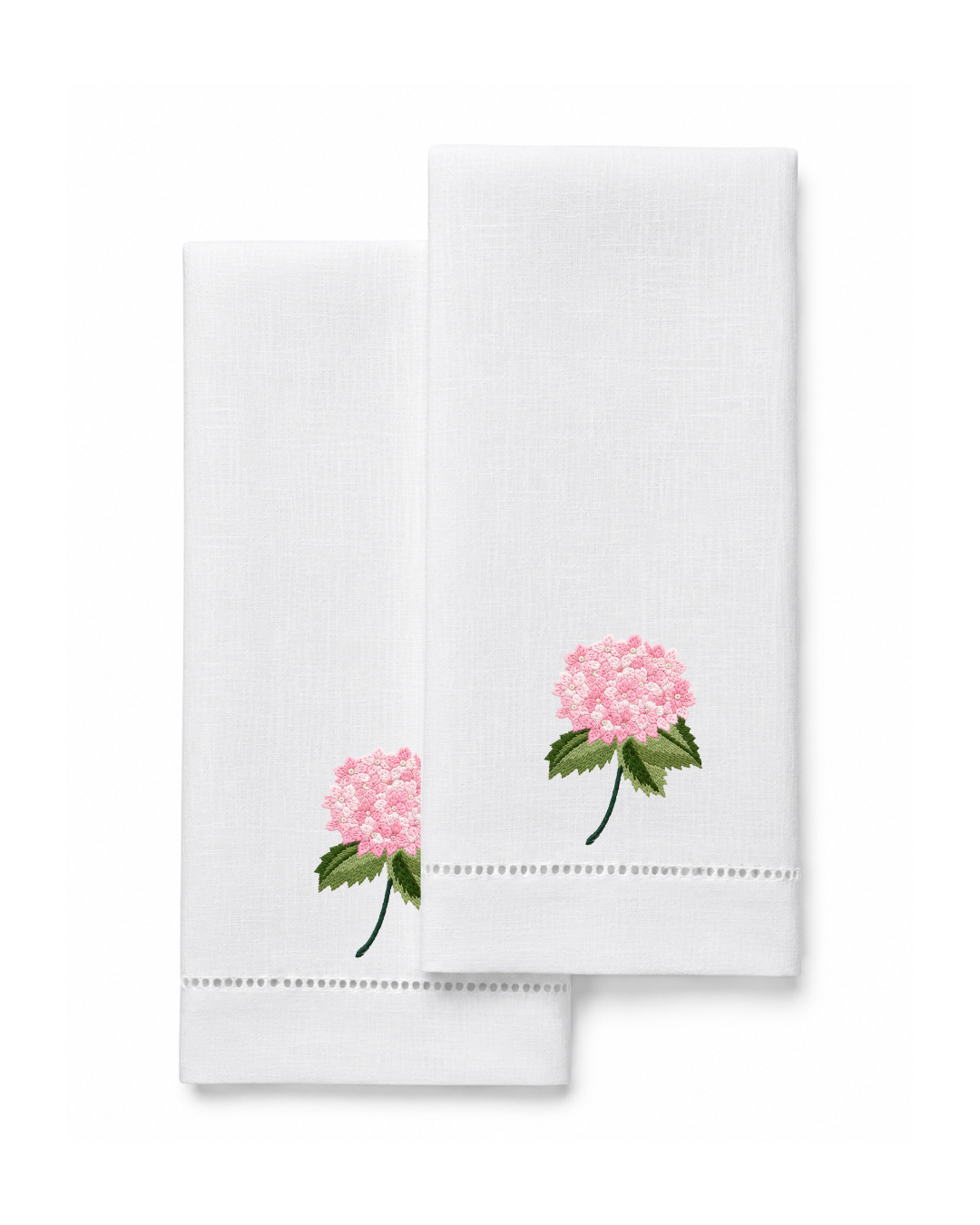Bordado de Hortensia Rosa claro