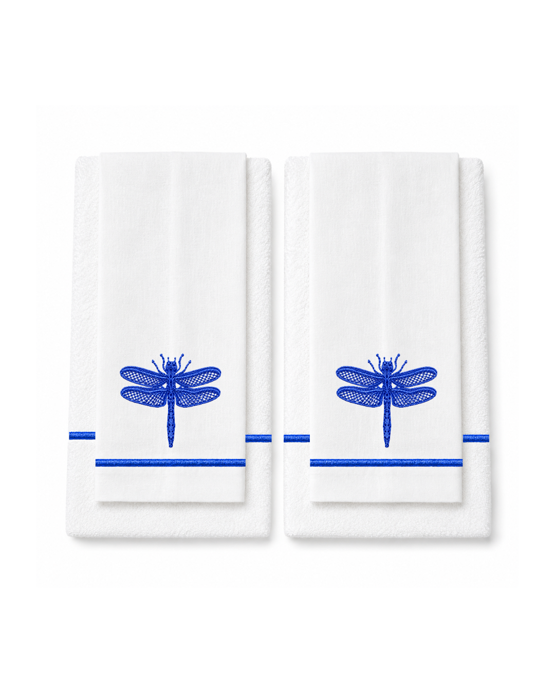 Bordado de Libélulas Azul