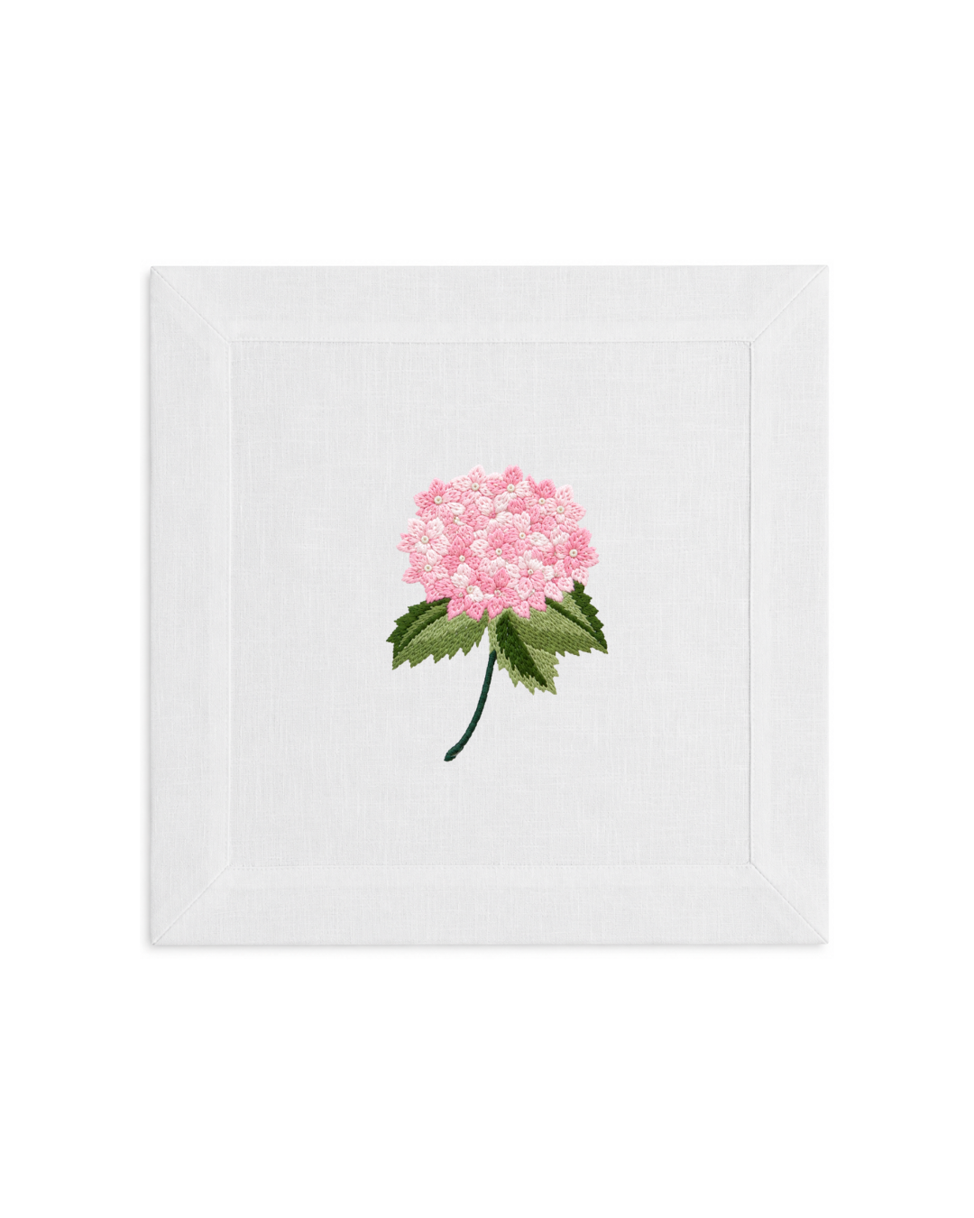 Bordado de Hortensia Rosa claro
