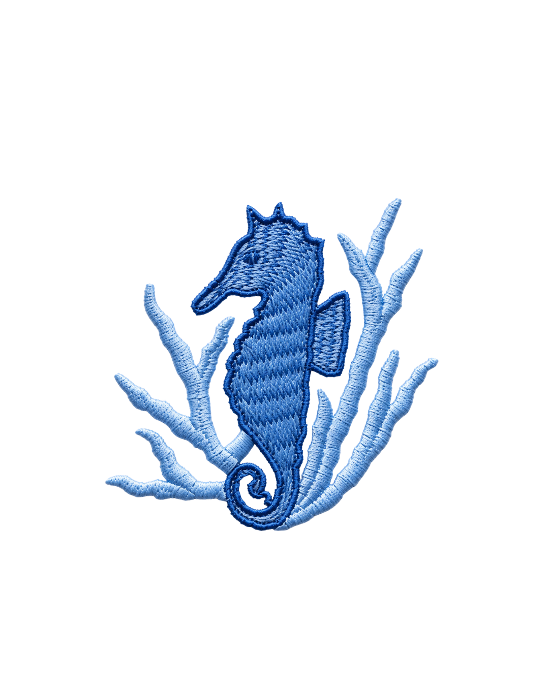 Bordado de Caballito de Mar l Azul