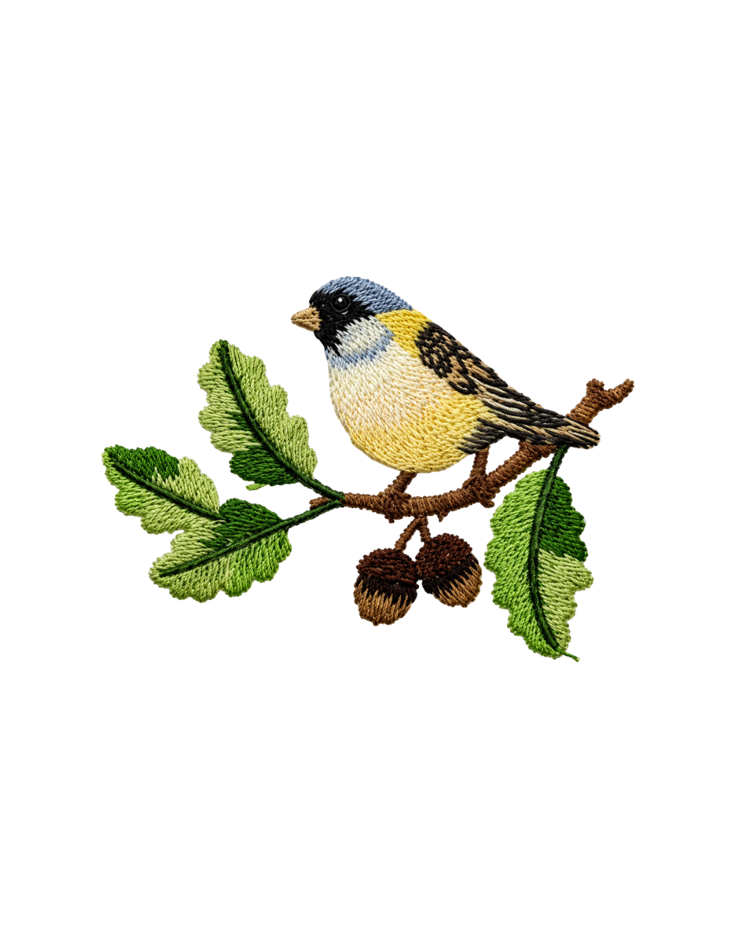 Bordado de Pajarito l Amarillo mantequilla