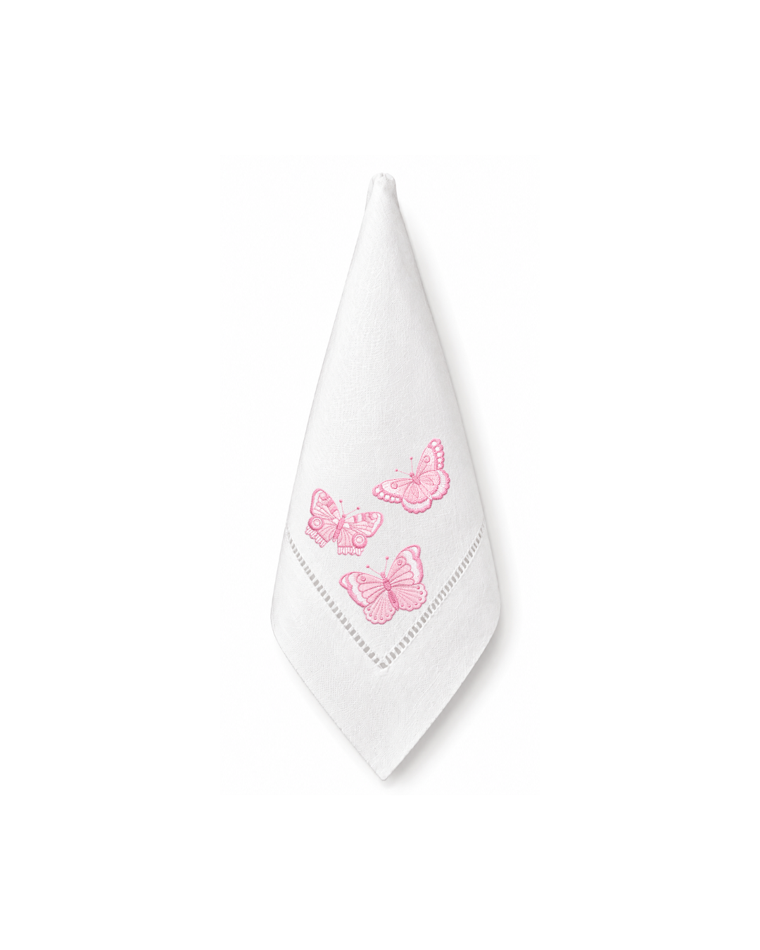 Bordado de Mariposas Rosa claro