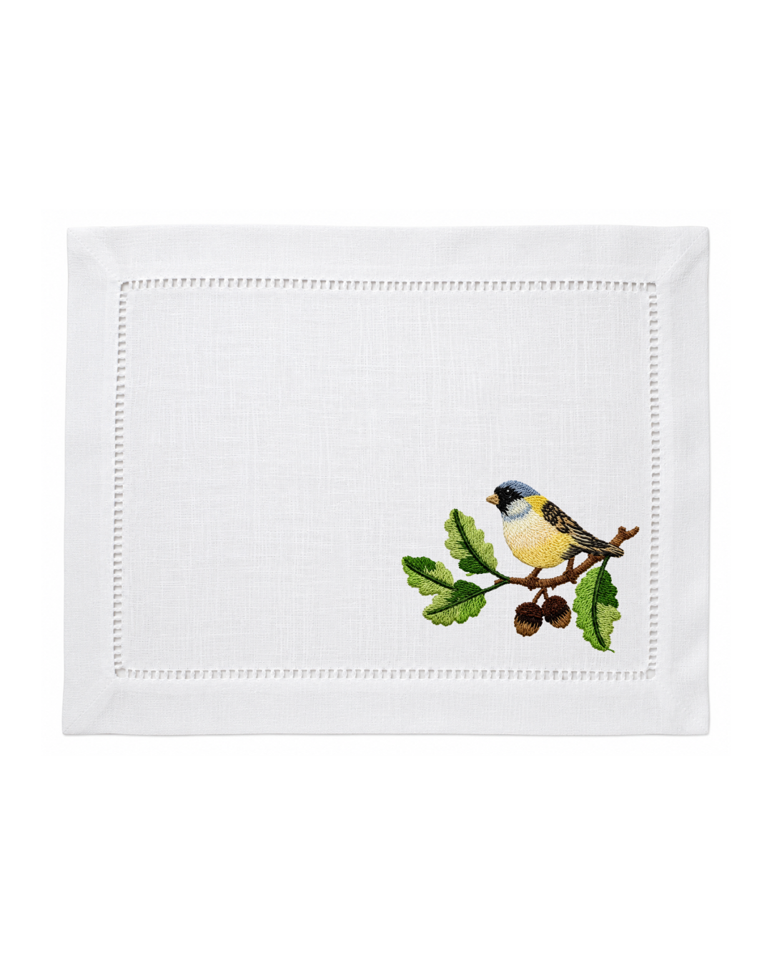 Bordado de Pajarito l Amarillo mantequilla
