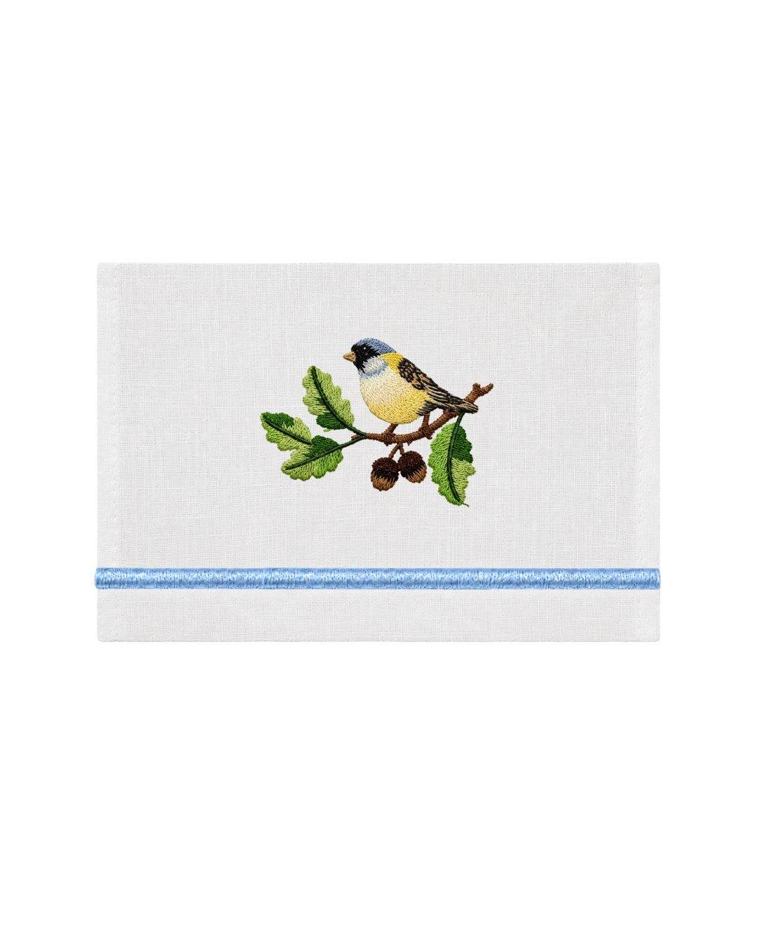 Bordado de Pajarito l Amarillo mantequilla