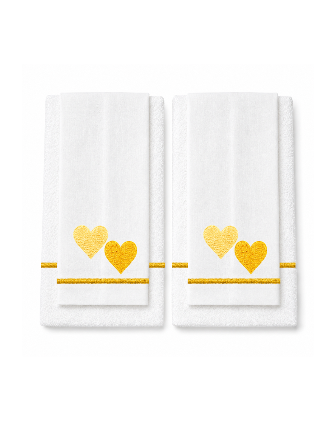 Bordado de Corazones l Amarillo