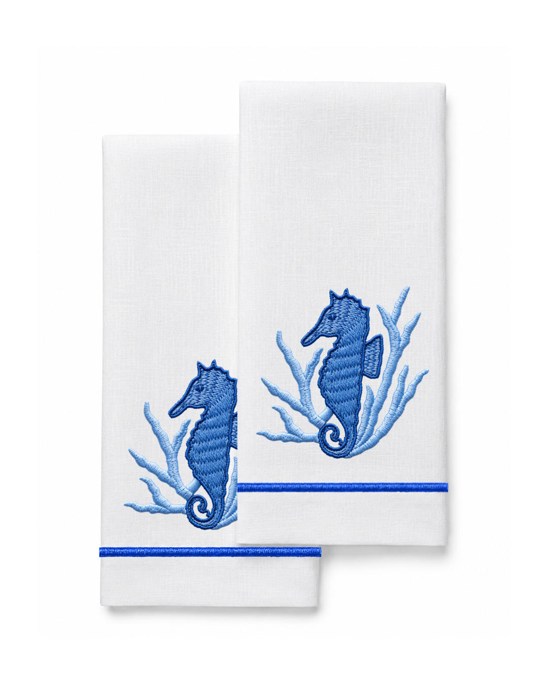 Bordado de Caballito de Mar l Azul