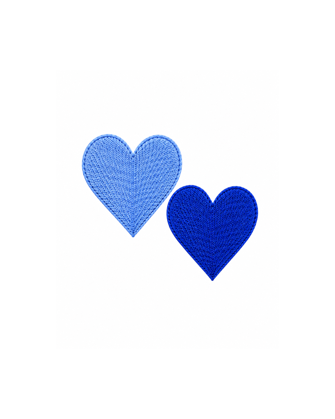 Bordado de Corazones l Azul