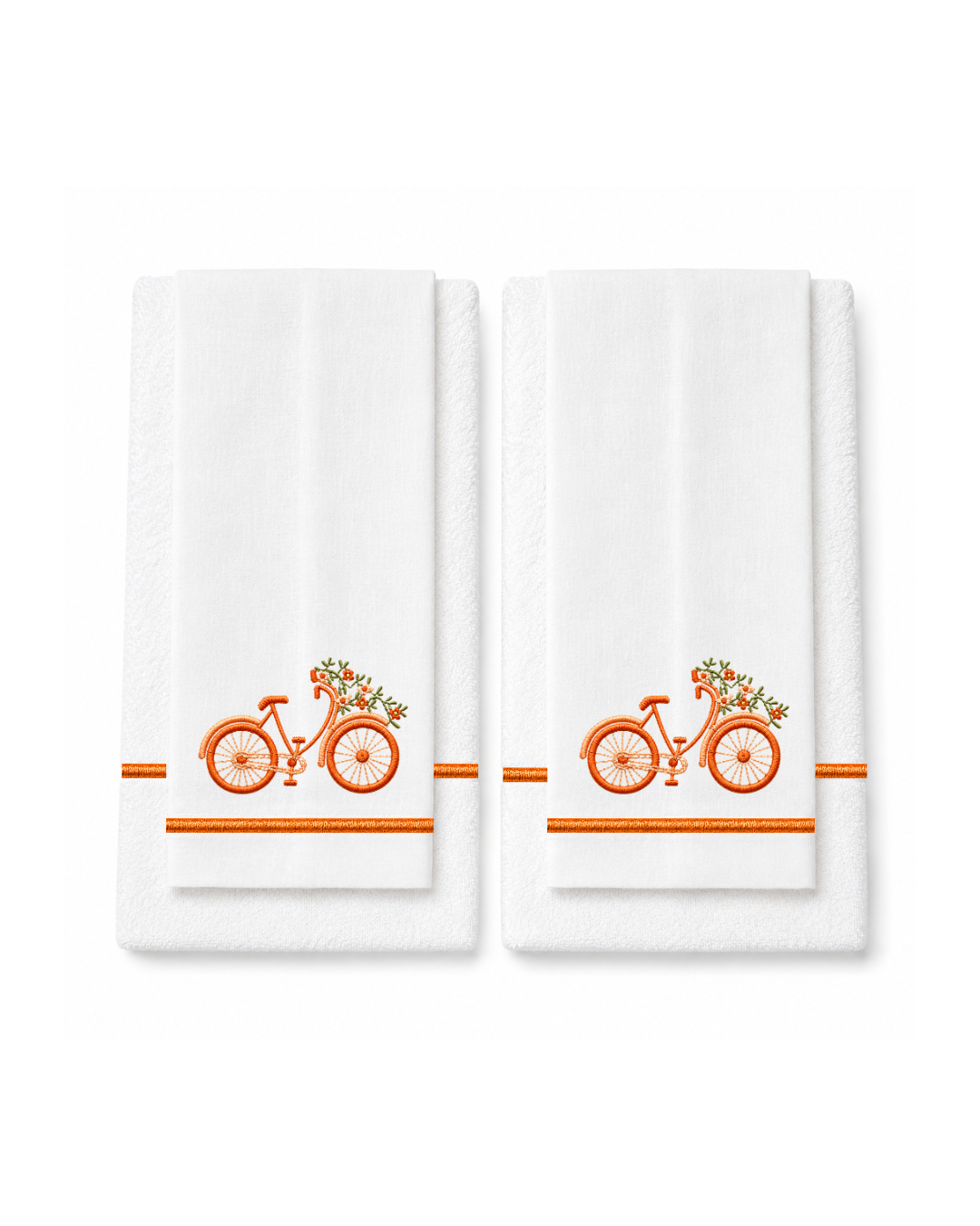Bicycle Embroidery l Orange