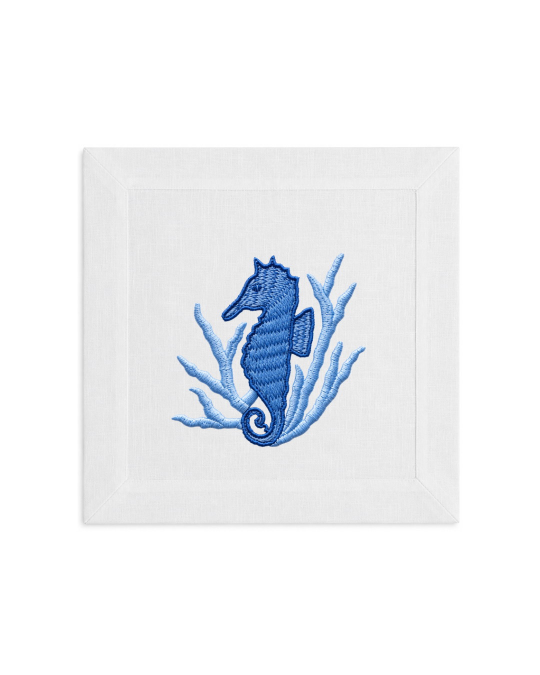 Bordado de Caballito de Mar l Azul