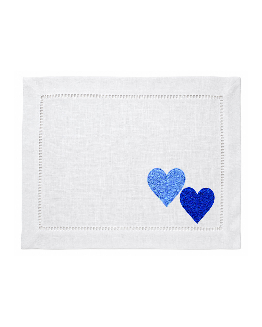 Bordado de Corazones l Azul