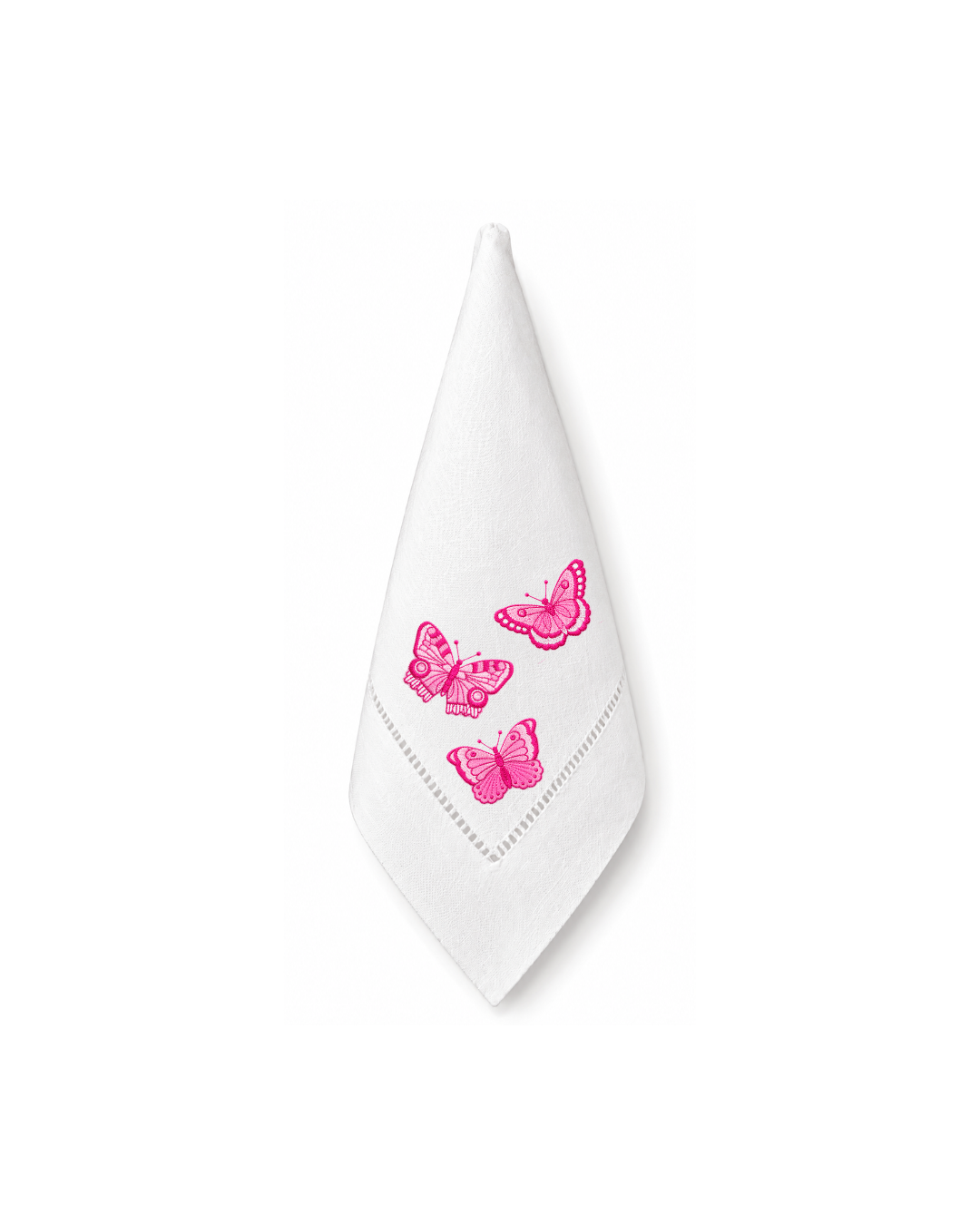 Bordado de Mariposas Rosa mexicano