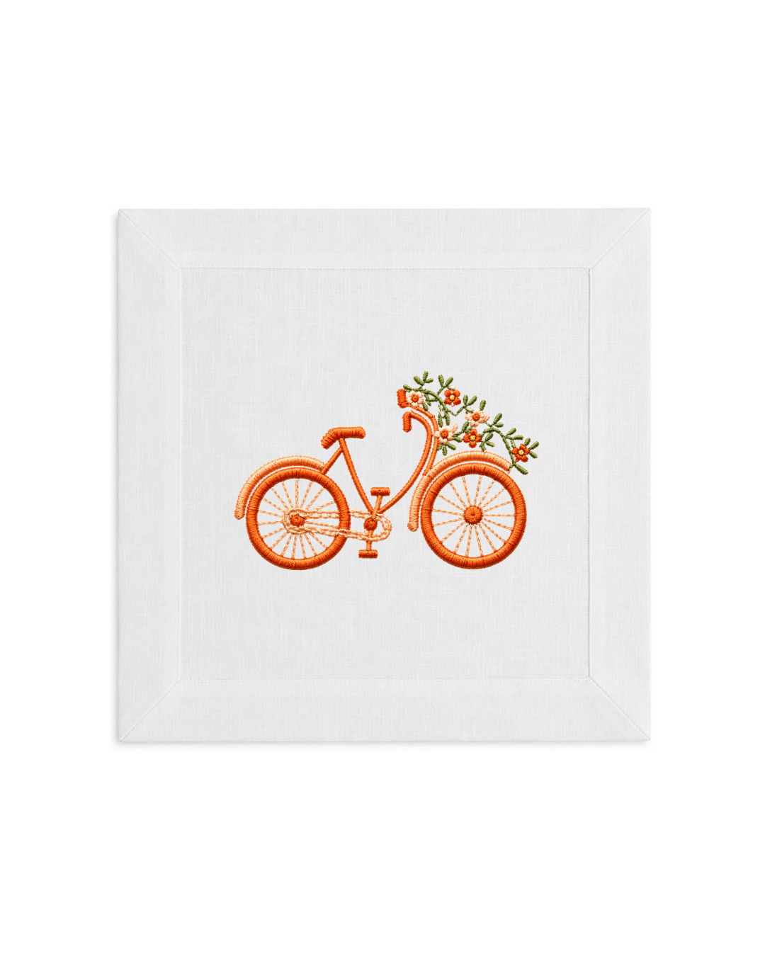 Bicycle Embroidery l Orange