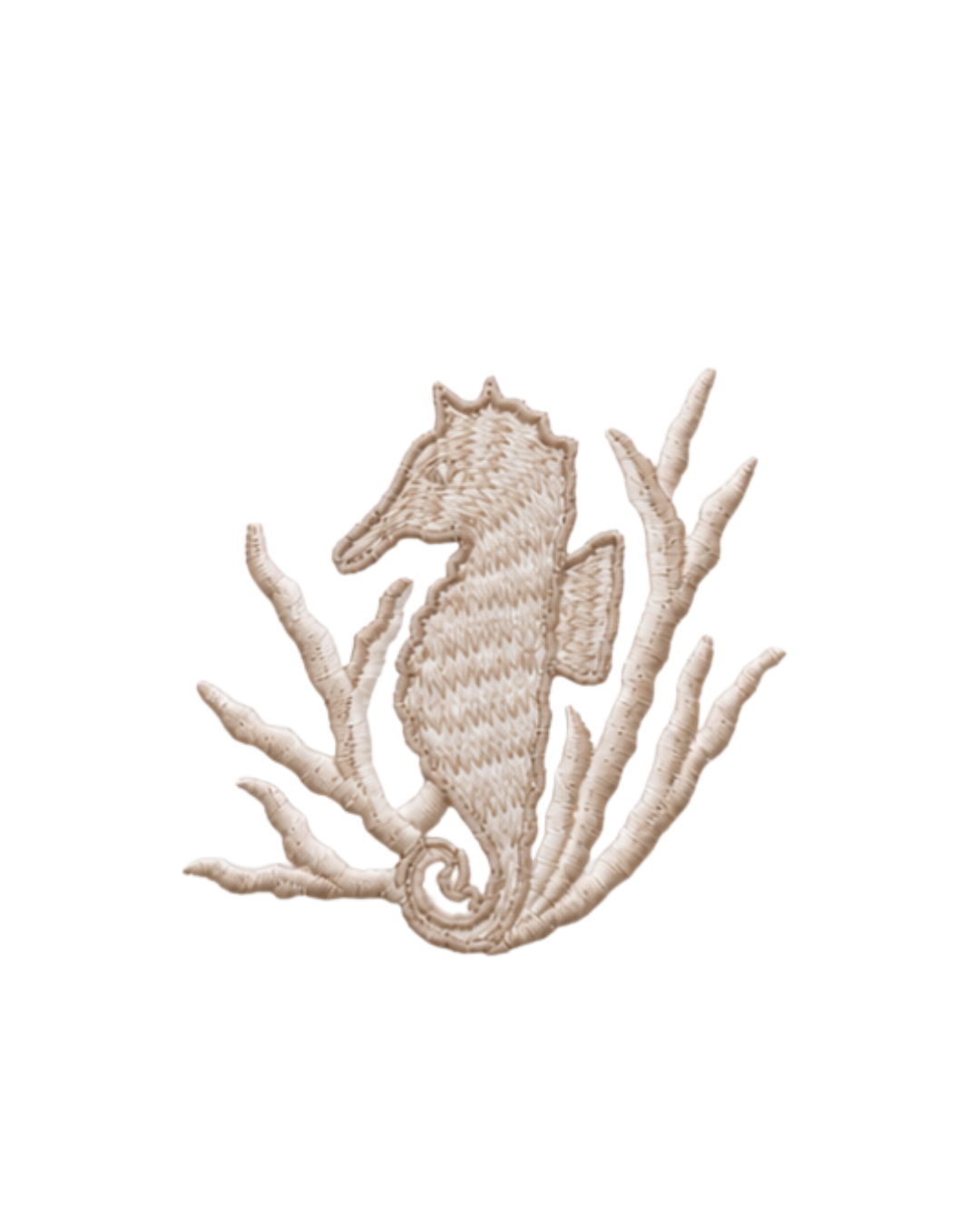 Bordado de Caballito de Mar | Beige