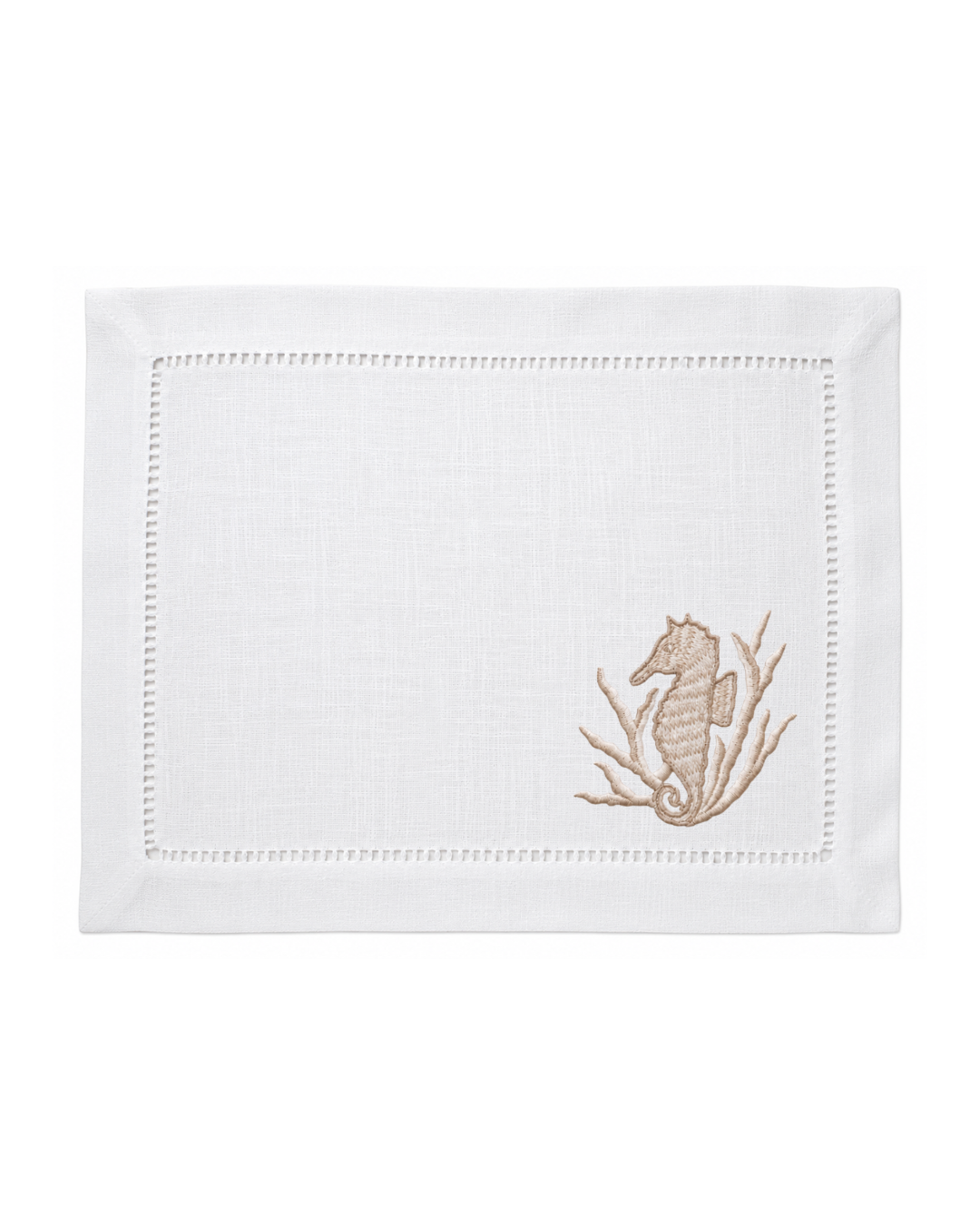 Bordado de Caballito de Mar | Beige