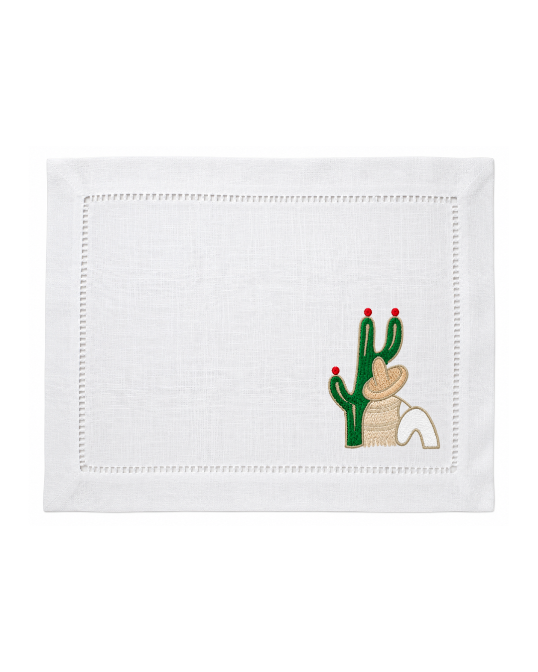 Bordado de Campesino con nopal l Beige