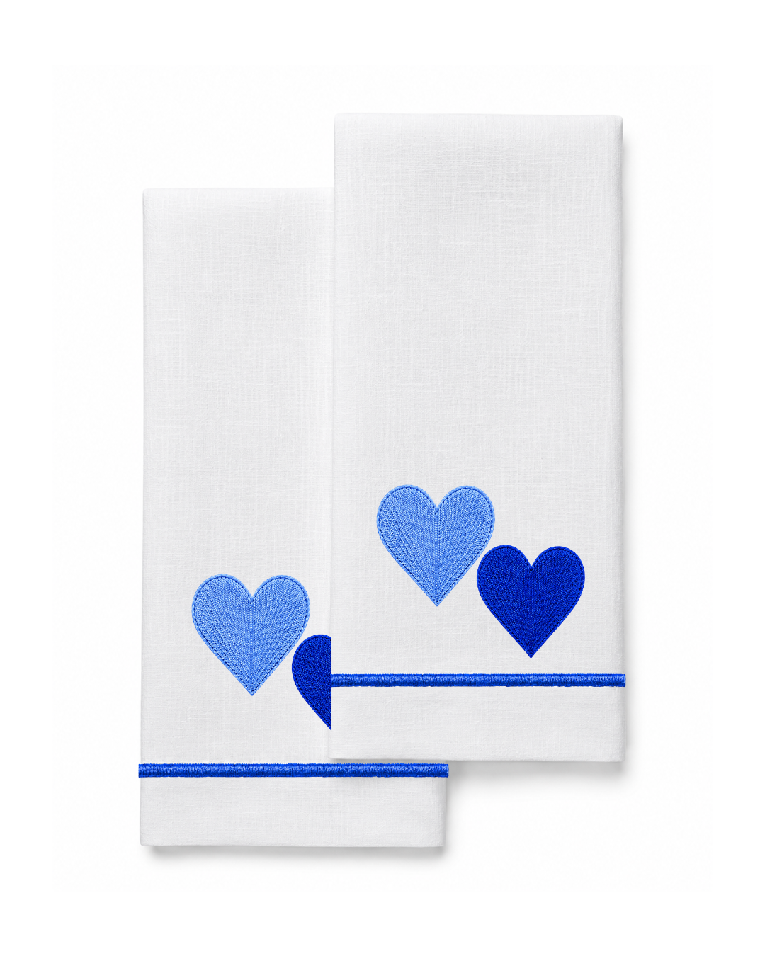 Bordado de Corazones l Azul