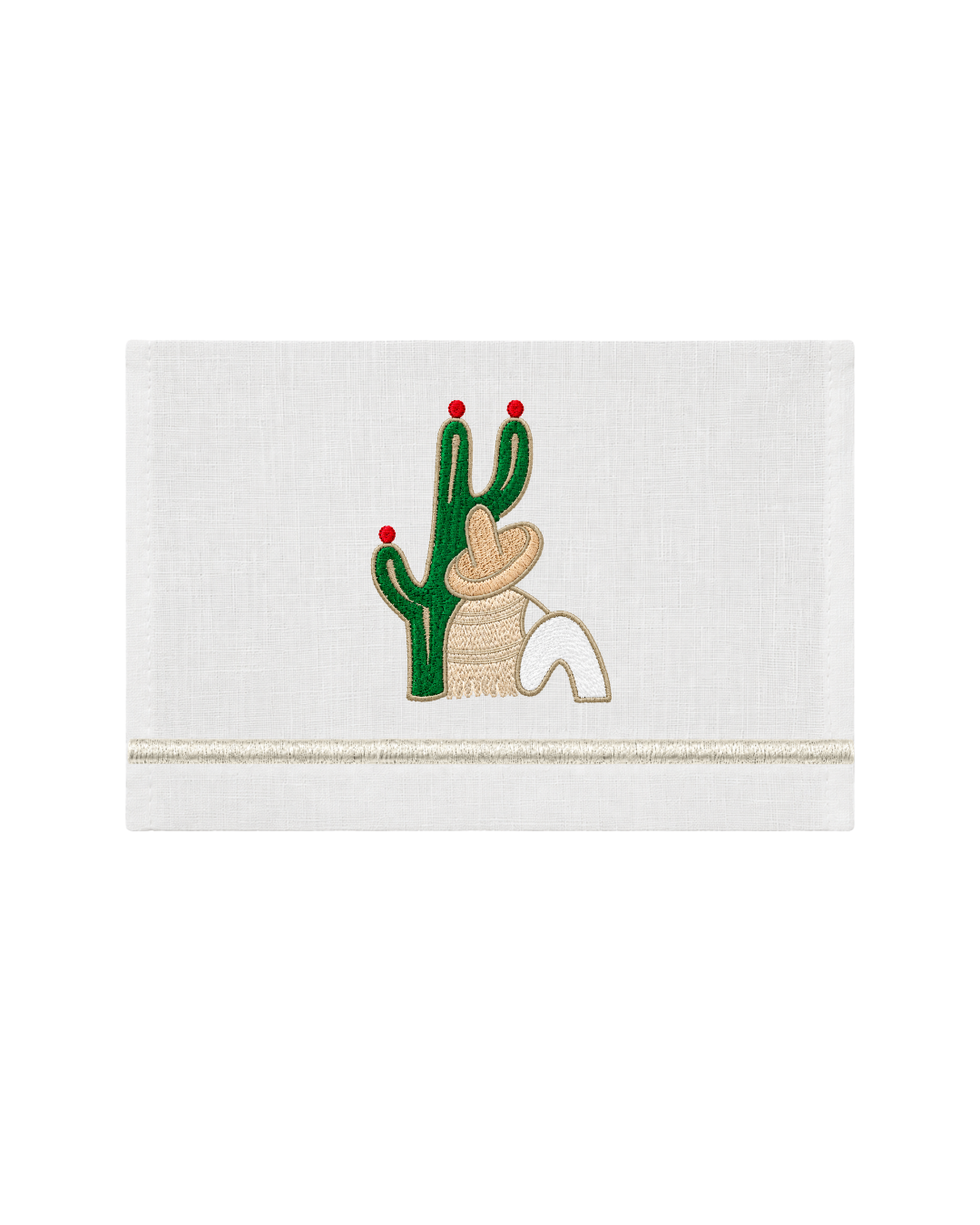 Bordado de Campesino con nopal l Beige