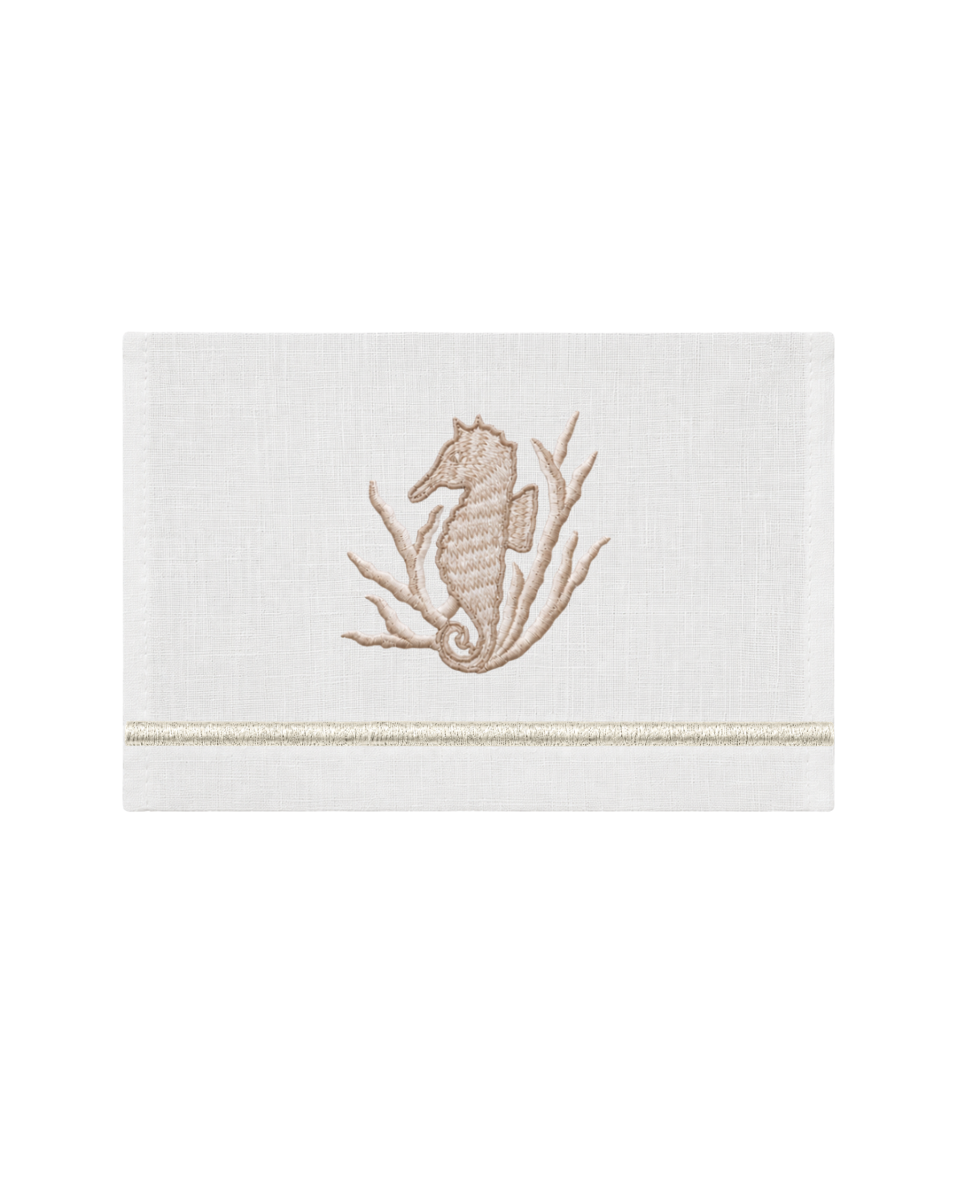 Bordado de Caballito de Mar | Beige