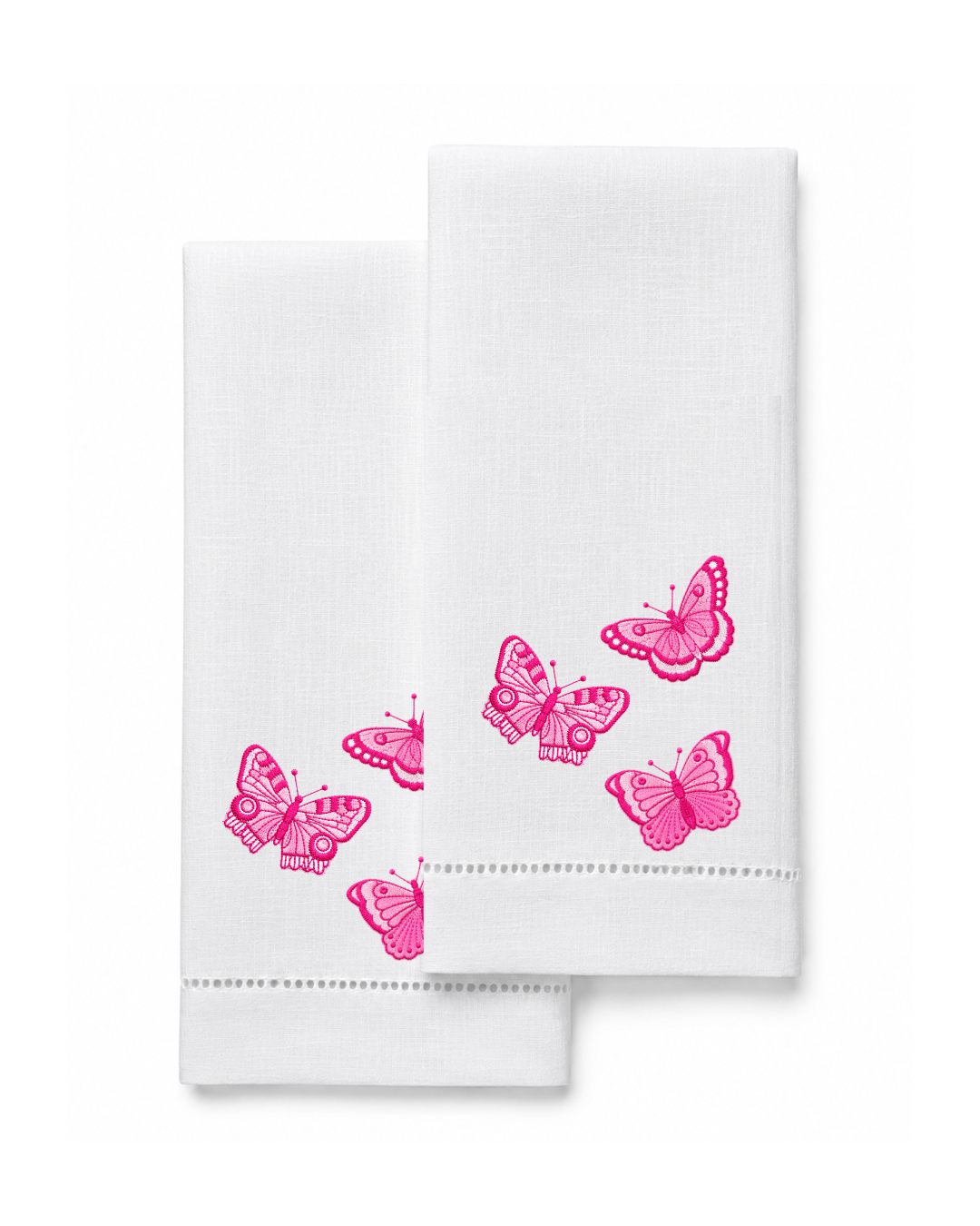 Bordado de Mariposas Rosa mexicano