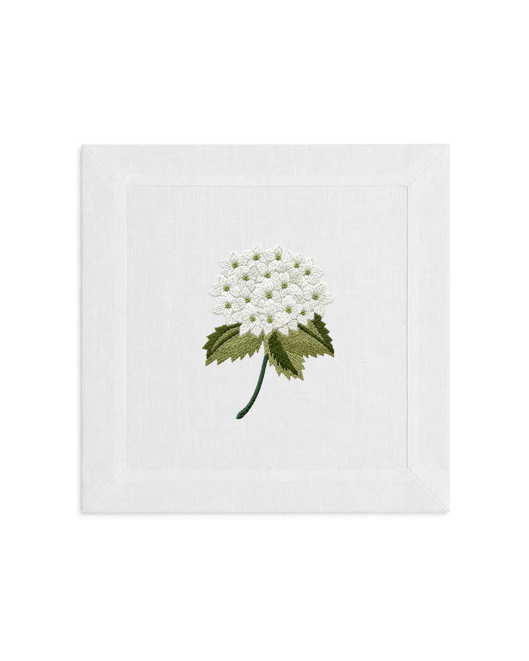Bordado de Hortensia Blanca