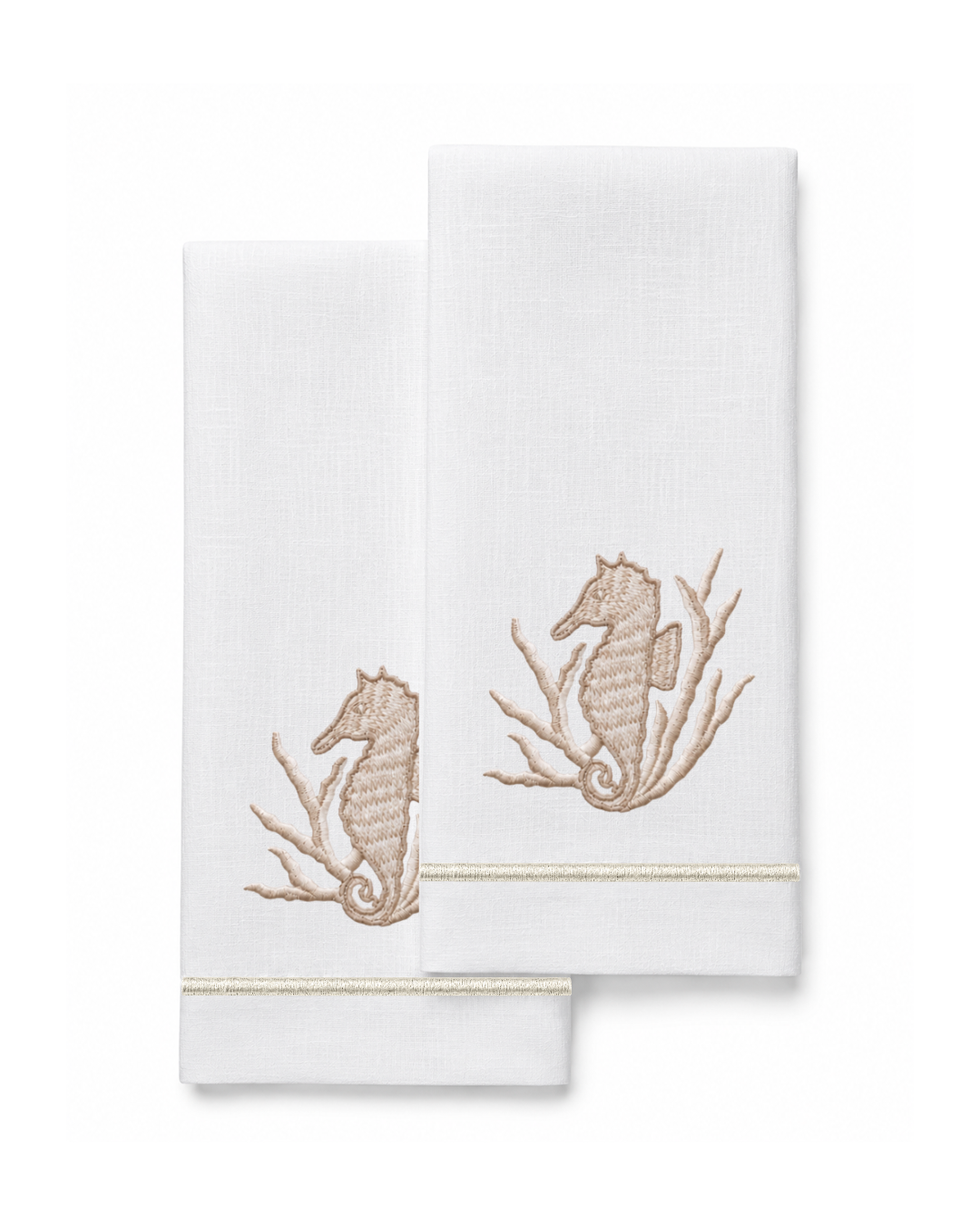 Bordado de Caballito de Mar | Beige