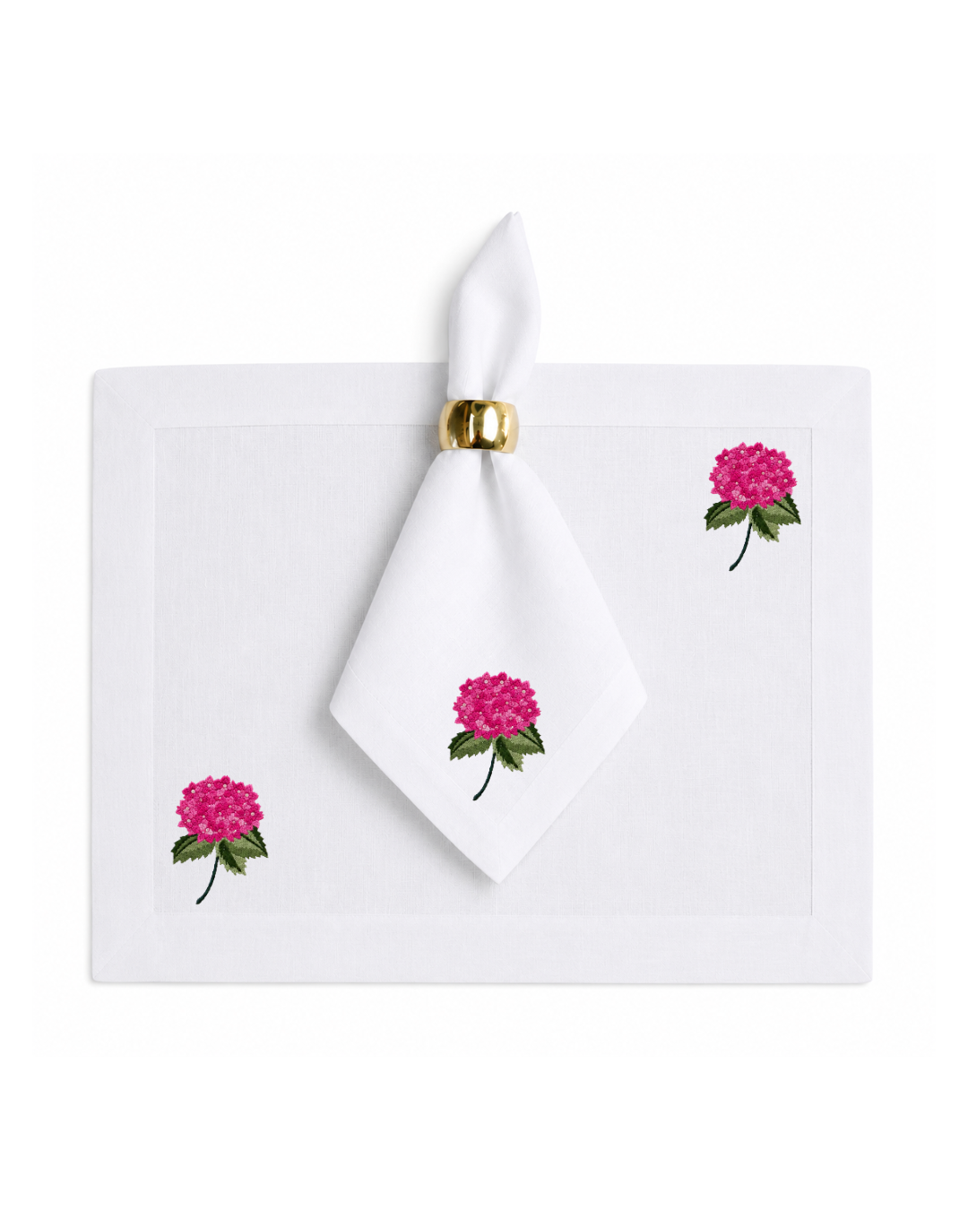 Bordado de Hortensia Rosa Mexicano