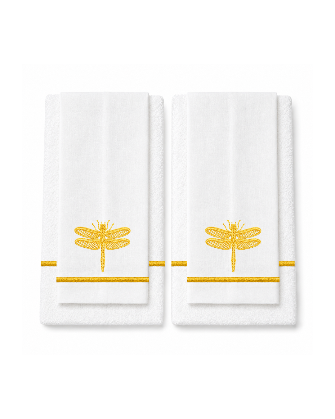 Bordado de Libélulas Amarillo