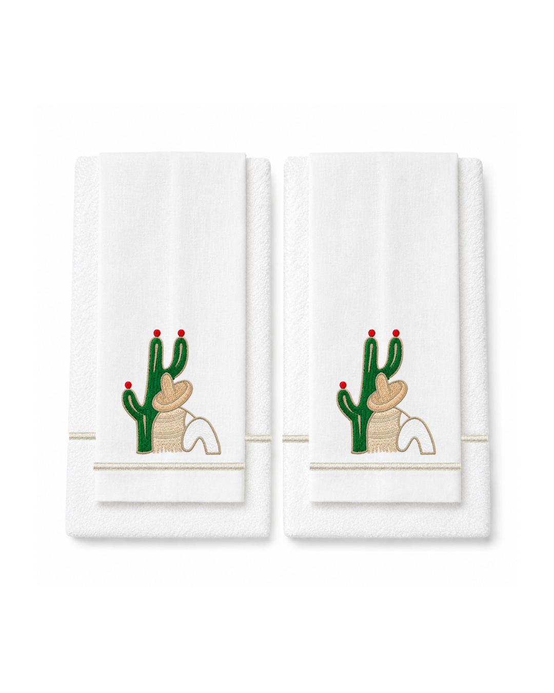 Bordado de Campesino con nopal l Beige