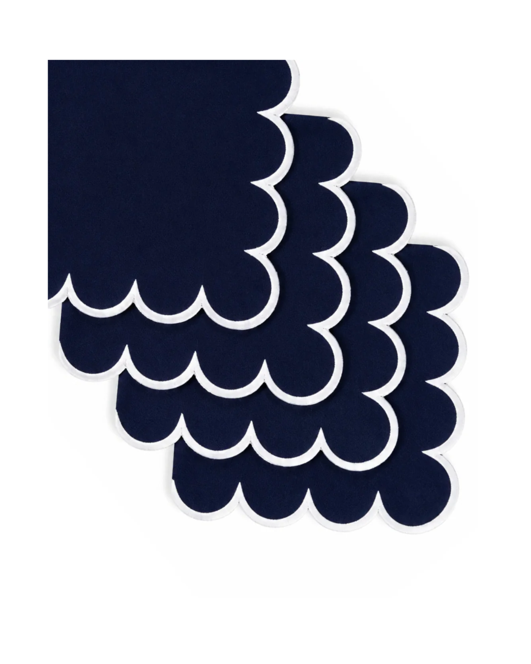 Juego de 4 Servilletas de lino | Color Azul marino